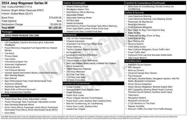 2024 Jeep Wagoneer Series III 4x4 for sale in Madison Heights, VA