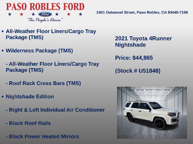 2021 Toyota 4Runner Nightshade Special Edition