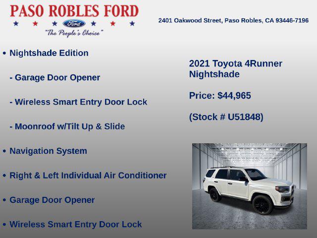 2021 Toyota 4Runner Nightshade Special Edition