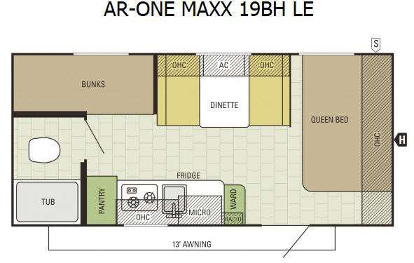 2015 Starcraft RV Ar-One Maxx 19BH LE TRAVEL TRAILER