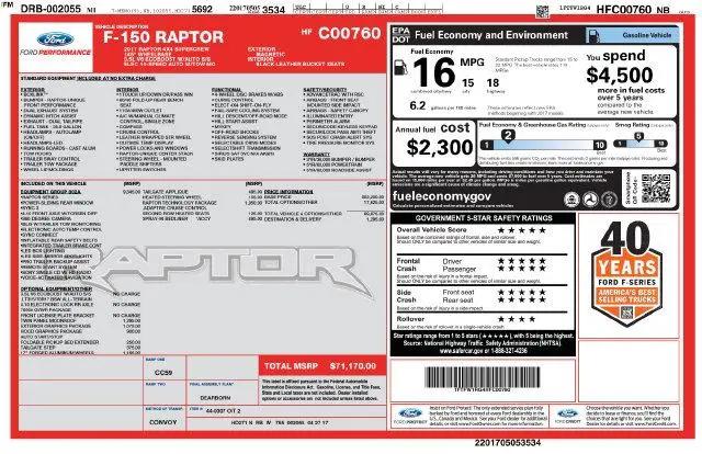 2017 Ford F-150 Raptor for sale near Heath, OH