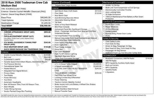2018 Ram 3500 for sale near Norwalk, OH