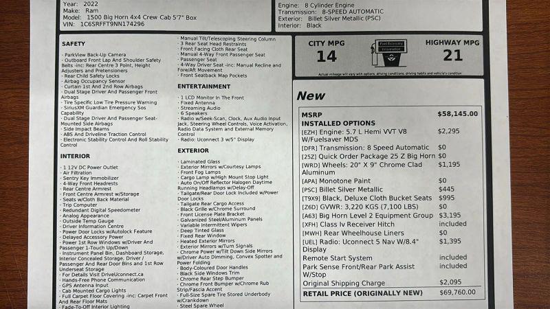 2022 Ram 1500 Big Horn
