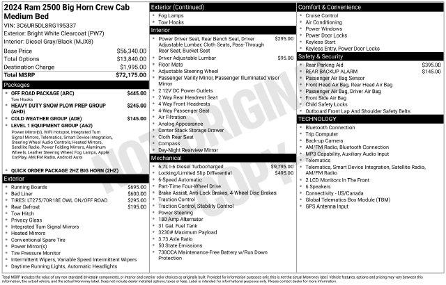 2024 Ram 2500 Big Horn Crew Cab 4x4 64 Box