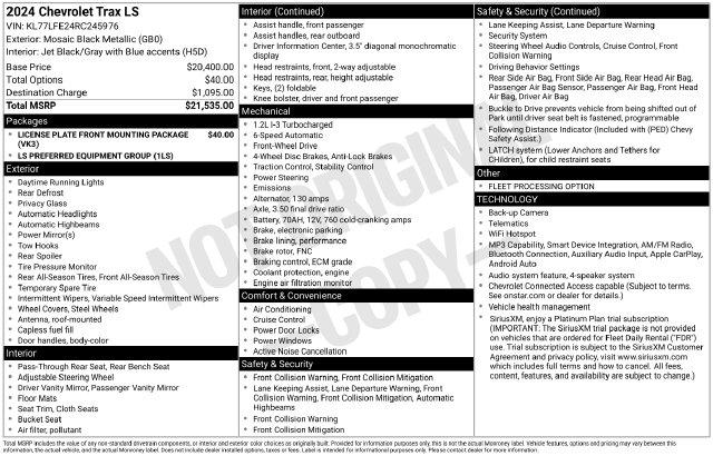 2024 Chevrolet Trax FWD SP