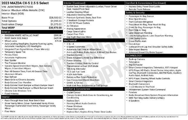 2023 Mazda CX-5 2.5 S Select