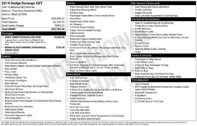 2014 Dodge Durango SXT