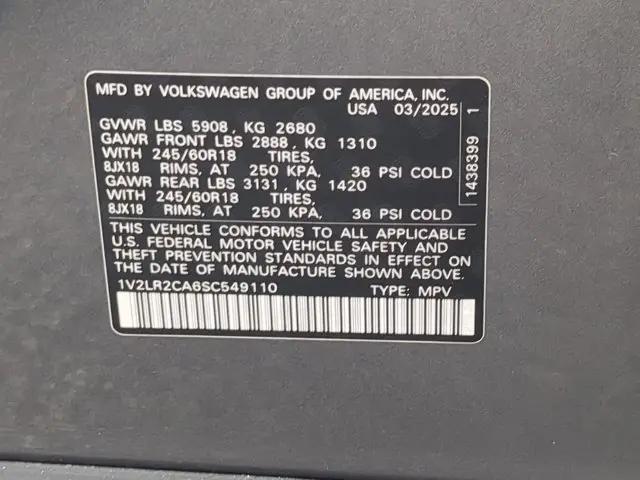 2025 Volkswagen Atlas 2.0T SE