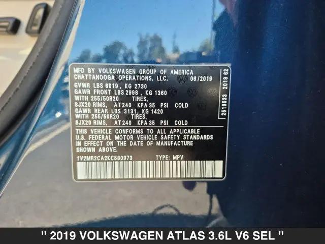 2019 Volkswagen Atlas 3.6L V6 SEL