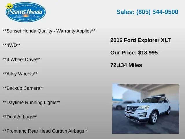 2016 Ford Explorer XLT