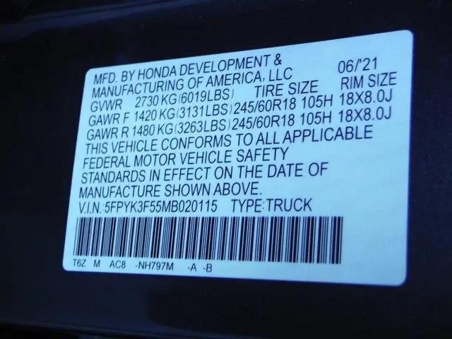 2021 Honda Ridgeline AWD RTL