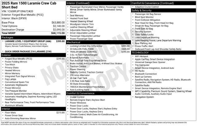 2025 Ram 1500 Laramie Crew Cab 4x4 57 Box