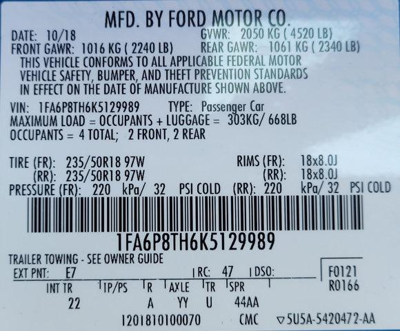 2019 Ford Mustang EcoBoost