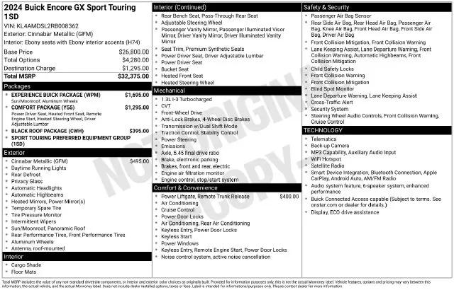 2024 Buick Encore GX Sport Touring FWD