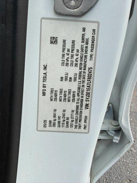 2020 Tesla Model 3 Standard Range Rear-Wheel Drive