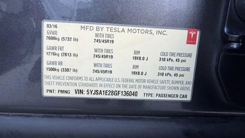 2016 Tesla Model S 90D