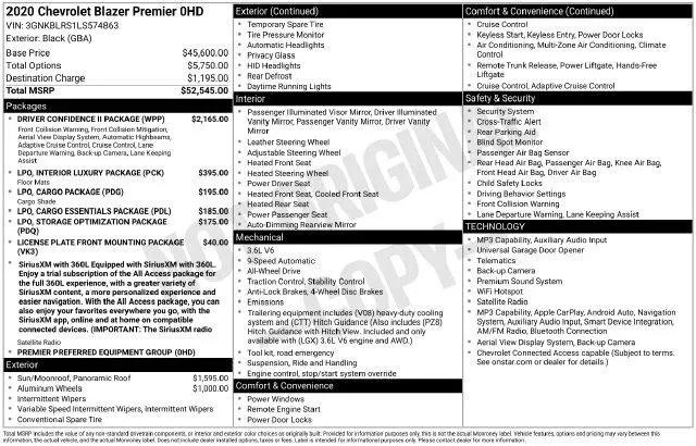 2020 Chevrolet Blazer AWD Premier for sale in Heath, OH