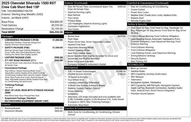 2025 Chevrolet Silverado 1500 4WD Crew Cab Short Bed RST for sale in Fort Myers, FL