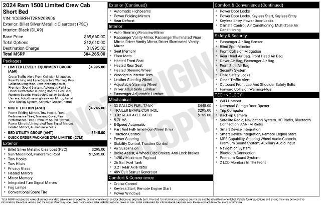 2024 Ram 1500 Limited Crew Cab 4x4 57 Box