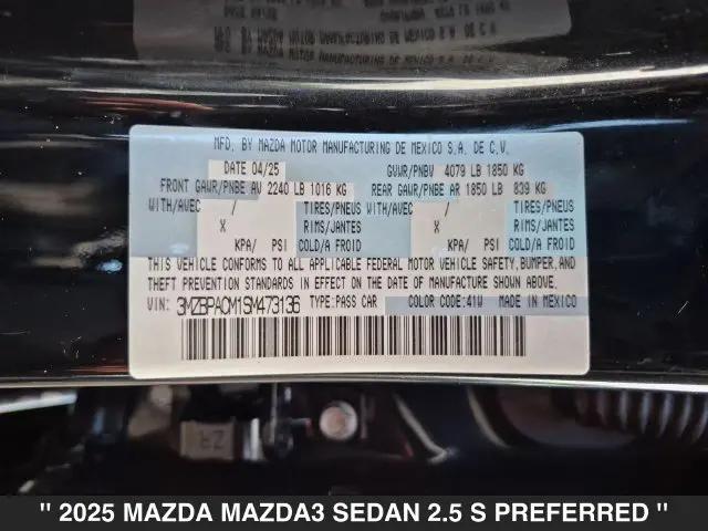 2025 Mazda Mazda3 2.5 S Preferred