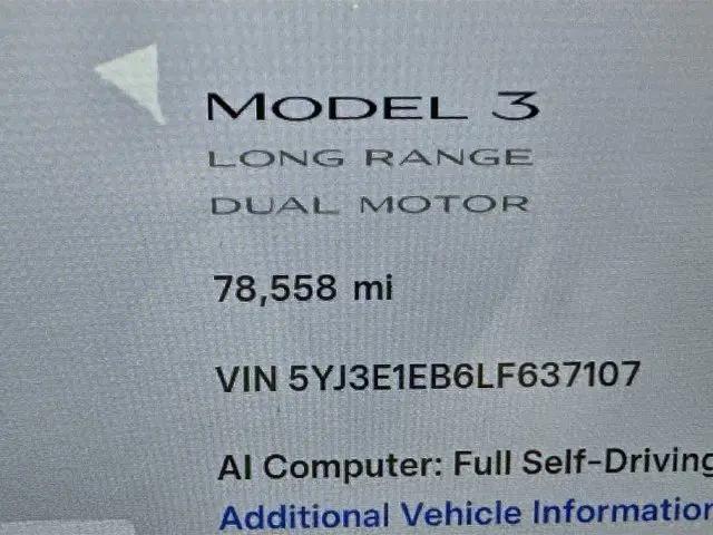 2020 Tesla Model 3 Long Range Dual Motor All-Wheel Drive