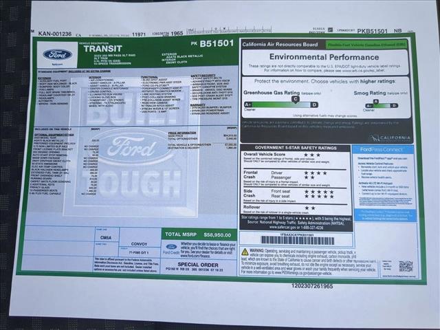 Used 2023 Ford Transit-350 Passenger Van XLT Rear Wheel Drive Wagon