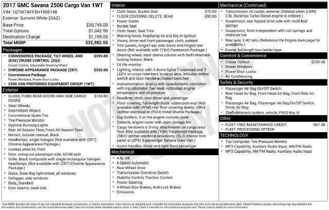 2017 GMC Savana 2500 Work Van for sale in Lockhart, TX