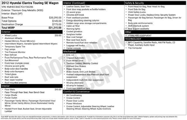 2012 Hyundai Elantra Touring SE for sale in Cockeysville, MD