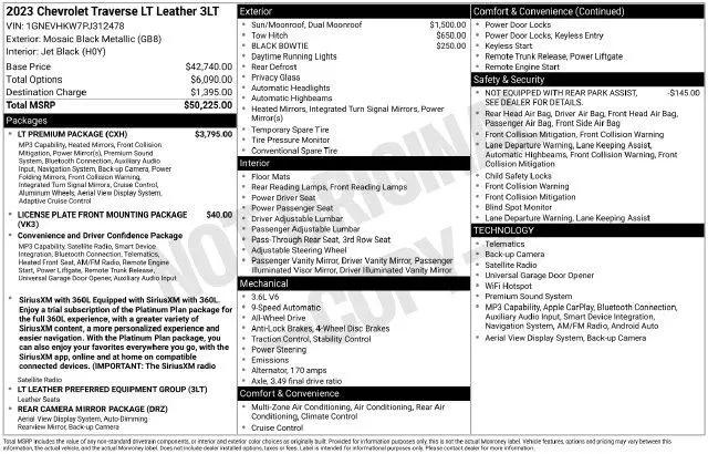 2023 Chevrolet Traverse AWD LT Leather for sale in Marshfield, WI