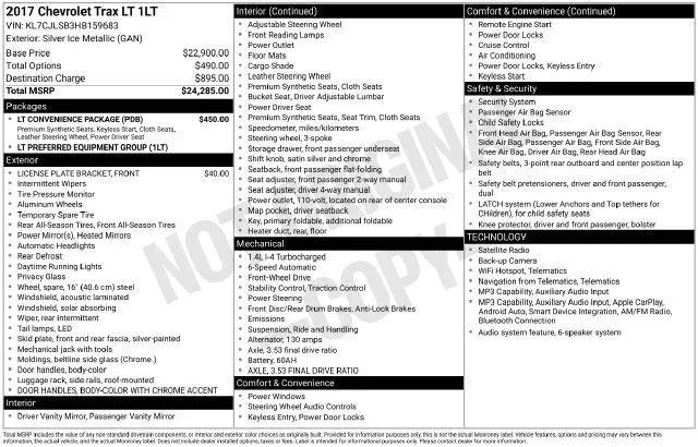 2017 Chevrolet Trax LT for sale in Columbus, IN