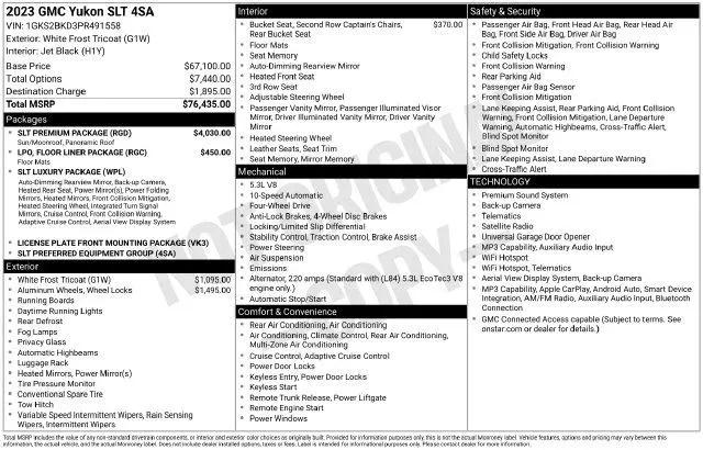 2023 GMC Yukon 4WD SLT for sale in Marshfield, WI