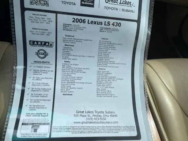 2006 Lexus LS 430 LS 430