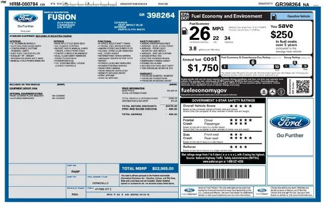 2016 Ford Fusion S