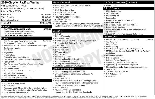 2020 Chrysler Pacifica Touring