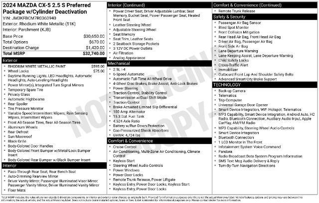 2024 Mazda CX-5 2.5 S Preferred
