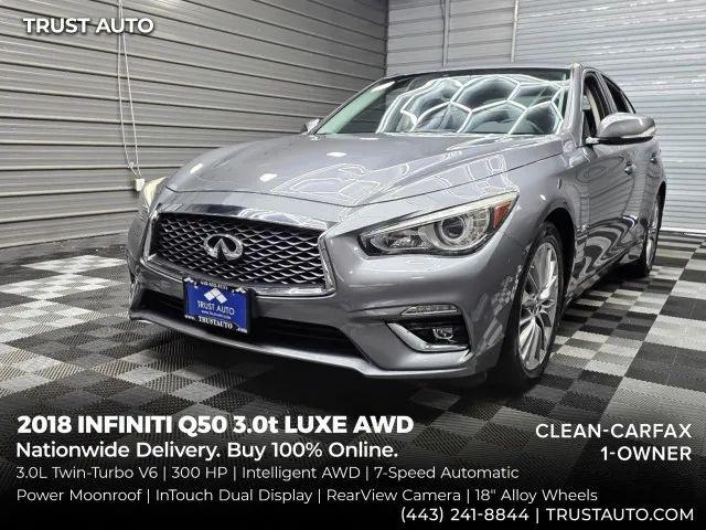 2018 INFINITI Q50 3.0t LUXE for sale in Sykesville, MD