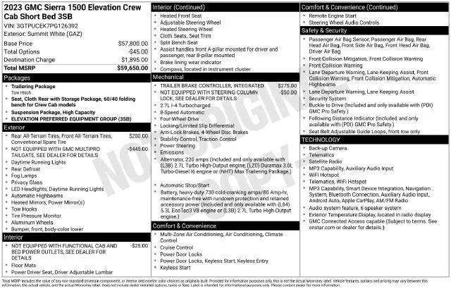 2023 GMC Sierra 1500 4WD Crew Cab Short Box Elevation with 3SB for sale in South Salt Lake, UT