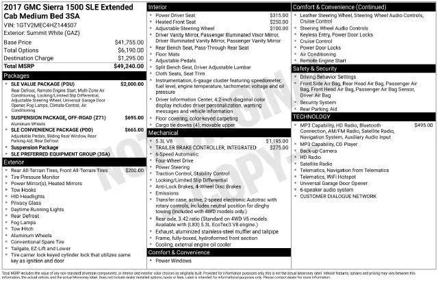 2017 GMC Sierra 1500 SLE for sale in South Salt Lake, UT