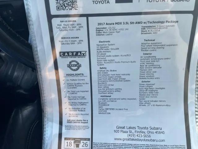 2017 Acura MDX w/Technology Package