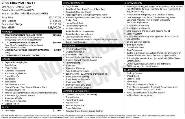 2025 Chevrolet Trax FWD LT