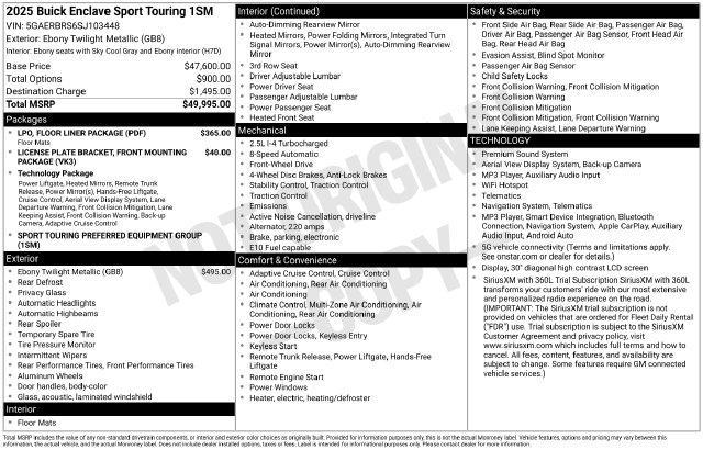 2025 Buick Enclave Sport Touring FWD