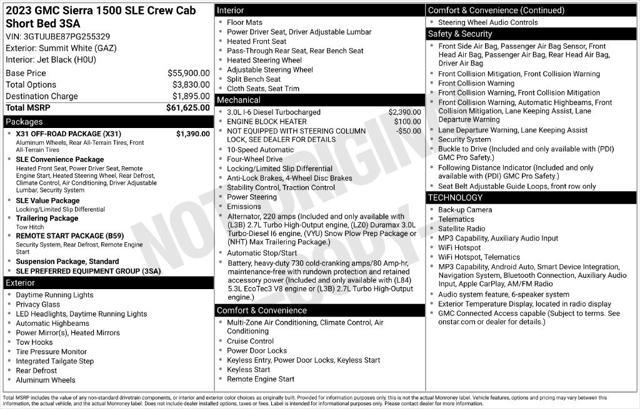 2023 GMC Sierra 1500 4WD Crew Cab Short Box SLE