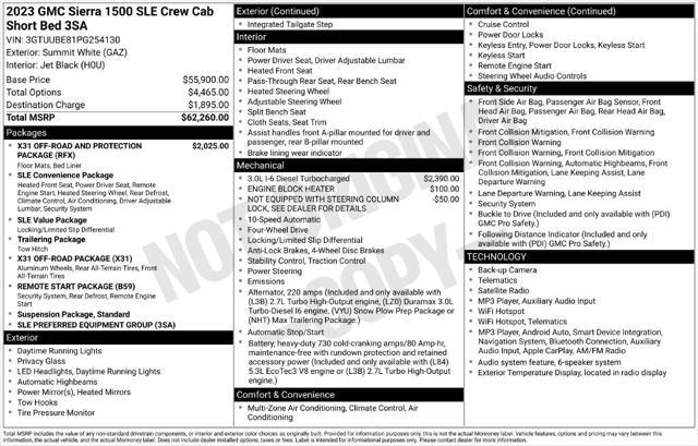 2023 GMC Sierra 1500 4WD Crew Cab Short Box SLE