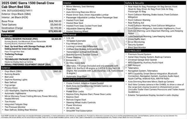 2025 GMC Sierra 1500 4WD Crew Cab Short Box Denali