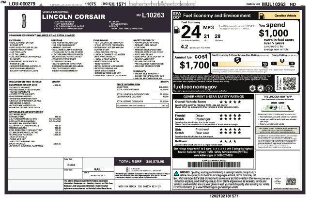 2021 Lincoln Corsair Reserve
