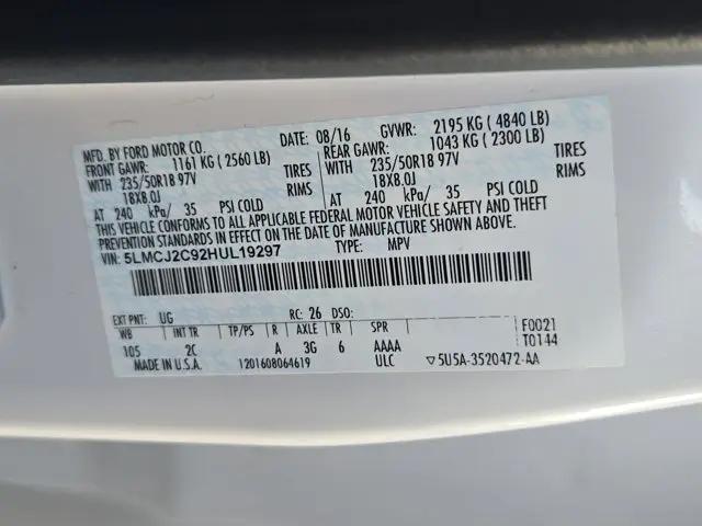 2017 Lincoln MKC Select