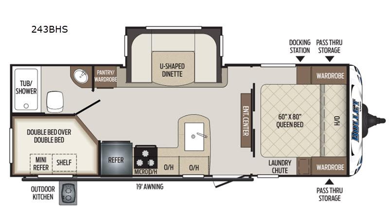 2020 Keystone RV Bullet 243BHS TRAVEL TRAILER