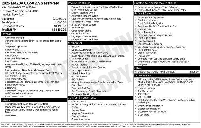 2026 Mazda CX-50 2.5 S Preferred