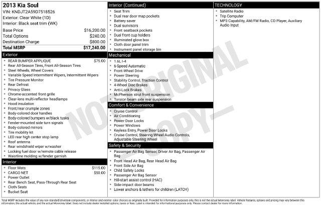 2013 Kia Soul Base for sale in Cockeysville, MD