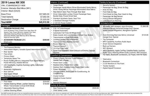 2019 Lexus NX 300 300 Base for sale in Cockeysville, MD
